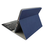 RK508C 可拆卸磁吸塑料藍牙鍵盤帶觸控板 + 絲紋 TPU 平板保護套，適用於 iPad 9.7 吋，帶筆槽和支架，RK508C
