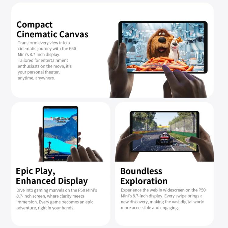 Teclast P50 Mini WiFi 平板電腦，4GB+128GB，8.7 吋 Android 15 Unisoc T606 八核心，P50 Mini