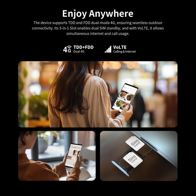 Teclast T50 Mini 4G LTE 平板電腦，8GB+128GB，8.7 吋 Android 15 MediaTek Helio G99 八核心，支援雙 SIM，T50 Mini