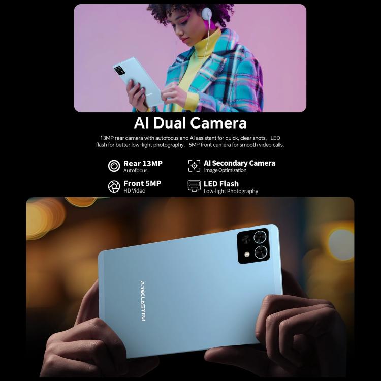 Teclast T50 Mini 4G LTE 平板電腦，8GB+128GB，8.7 吋 Android 15 MediaTek Helio G99 八核心，支援雙 SIM，T50 Mini