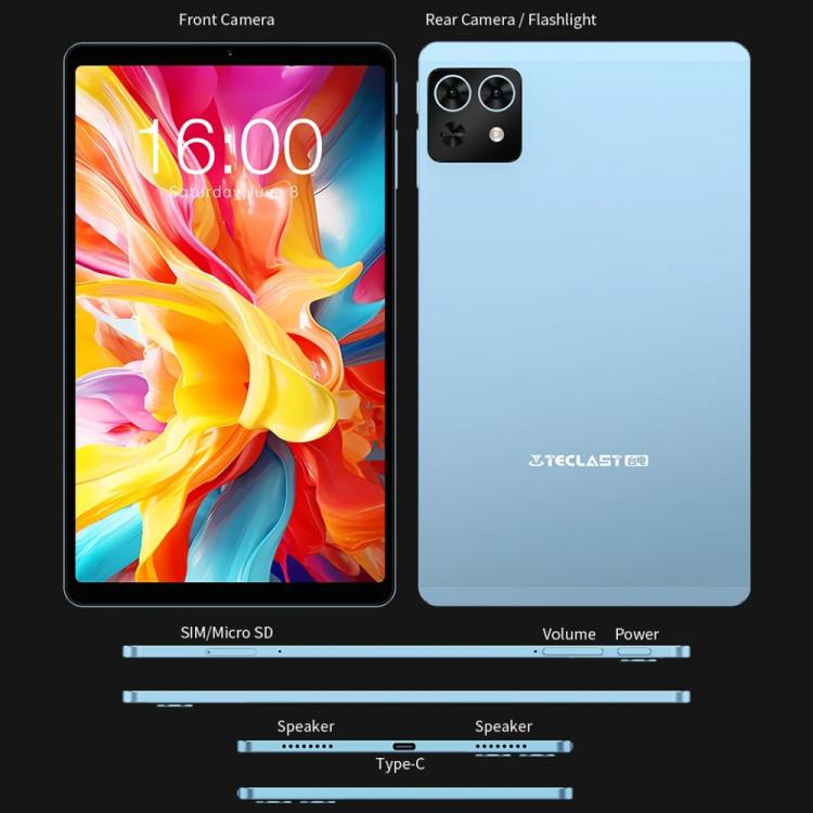 Teclast T50 Mini 4G LTE 平板電腦，8GB+128GB，8.7 吋 Android 15 MediaTek Helio G99 八核心，支援雙 SIM，T50 Mini