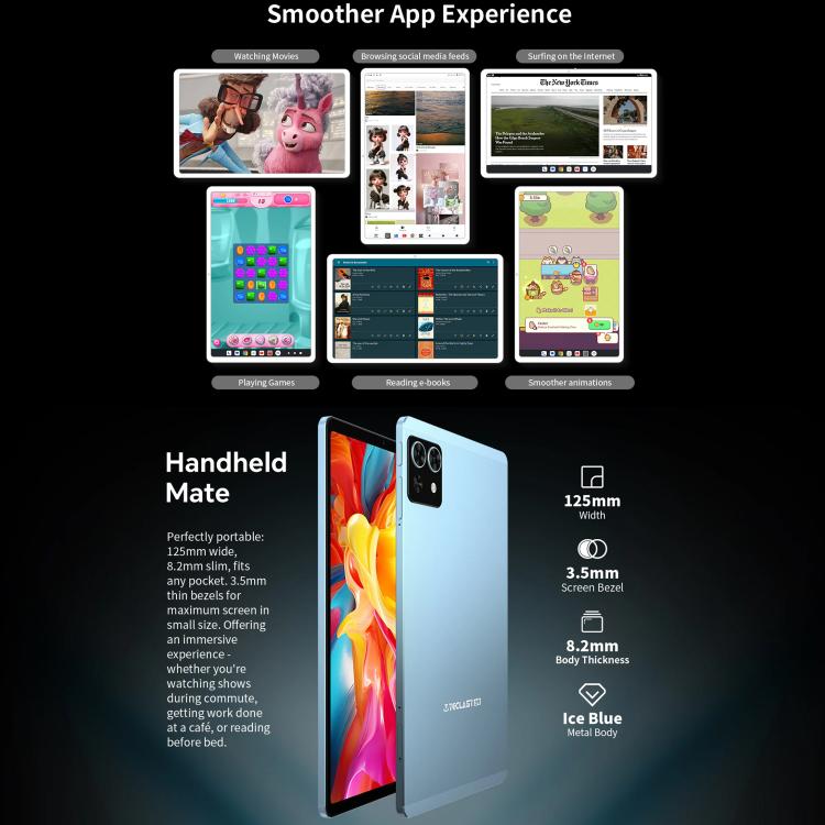 Teclast T50 Mini 4G LTE 平板電腦，8GB+128GB，8.7 吋 Android 15 MediaTek Helio G99 八核心，支援雙 SIM，T50 Mini