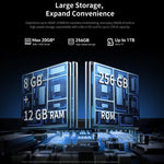 Teclast T65 Plus 4G LTE 平板電腦，8GB+256GB，13.4 吋 Android 15 MediaTek Helio G99 八核心，支援雙 SIM，T65 Plus
