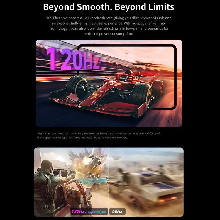Teclast T65 Plus 4G LTE 平板電腦，8GB+256GB，13.4 吋 Android 15 MediaTek Helio G99 八核心，支援雙 SIM，T65 Plus