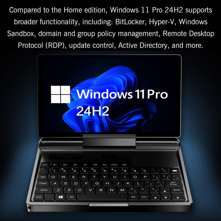GPD MicroPC 2 掌上遊戲電腦，16GB+512GB，7 吋 Windows 11 Pro Intel 處理器 N250，美規插頭，WMC2573AU、WMC2573EU、WMC2573UK、WMC2573US