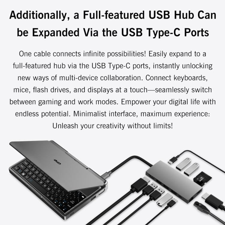 GPD MicroPC 2 掌上遊戲電腦，16GB+512GB，7 吋 Windows 11 Pro Intel 處理器 N250，美規插頭，WMC2573AU、WMC2573EU、WMC2573UK、WMC2573US