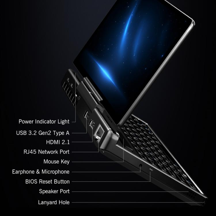 GPD MicroPC 2 掌上遊戲電腦，16GB+512GB，7 吋 Windows 11 Pro Intel 處理器 N250，美規插頭，WMC2573AU、WMC2573EU、WMC2573UK、WMC2573US