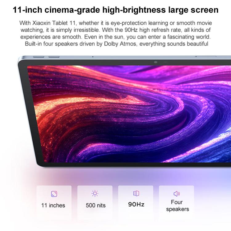 Lenovo 小新 Pad 11 吋 WiFi 平板，8GB+256GB，Android 15，MediaTek 天璣 6300 八核心，美規插頭，8GB+256GB WiFi