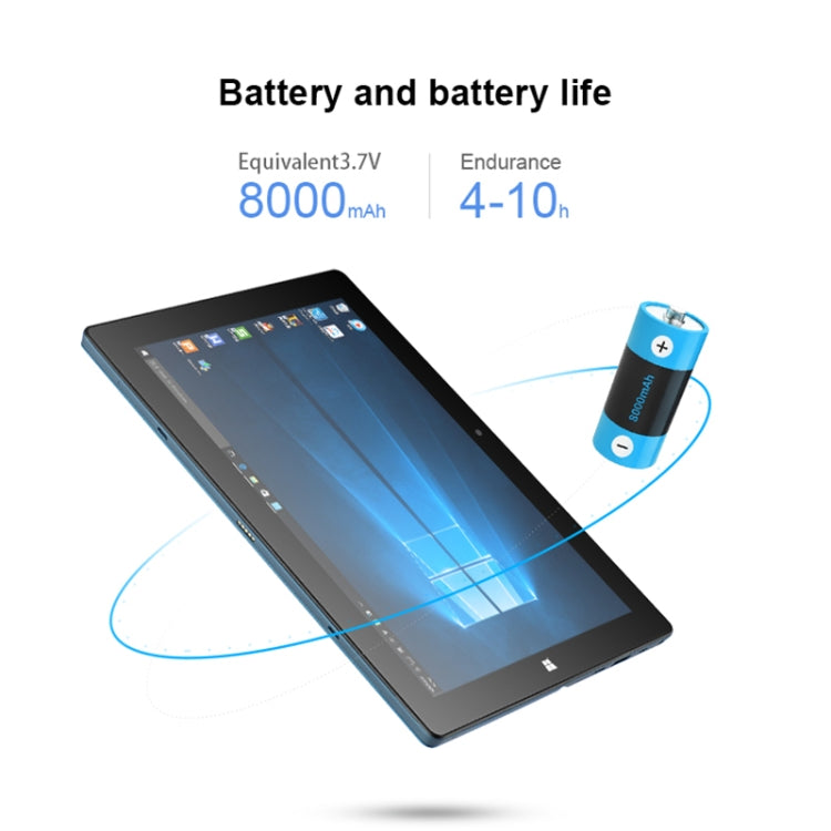 Windows 10 系統，Intel Gemini Lake N4120 四核心最高 2.6GHz，附鍵盤與觸控筆，支援雙頻 WiFi、藍牙、TF 卡與 HDMI，美規插頭，含鍵盤與觸控筆的 W10