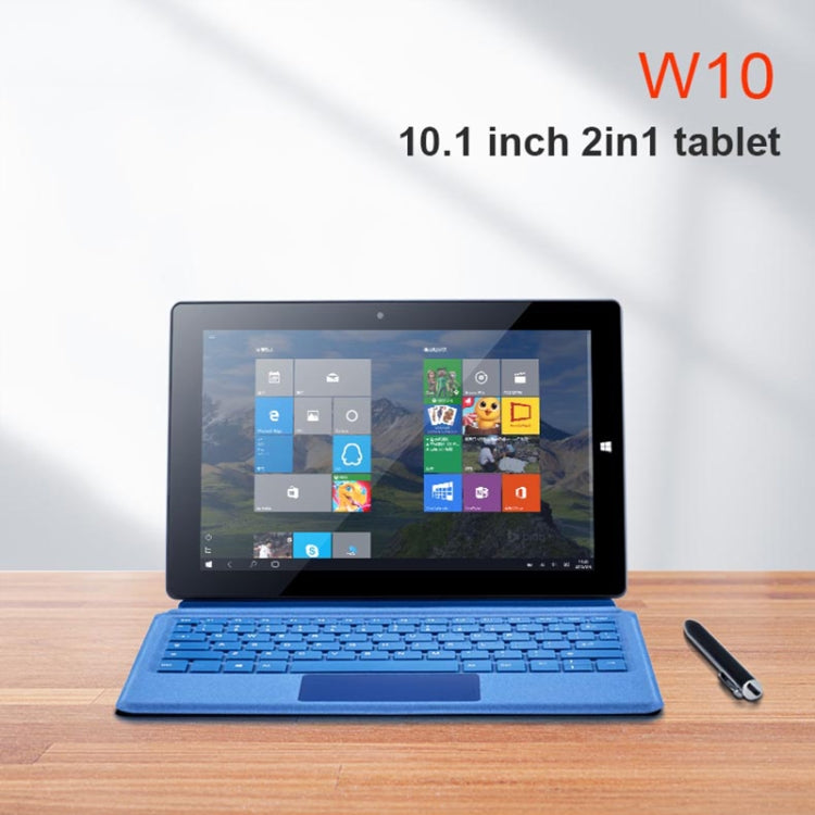 Windows 10 系統，Intel Gemini Lake N4120 四核心最高 2.6GHz，附鍵盤與觸控筆，支援雙頻 WiFi、藍牙、TF 卡與 HDMI，美規插頭，含鍵盤與觸控筆的 W10