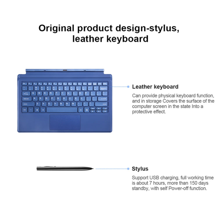 Windows 10 系統，Intel Gemini Lake N4120 四核心最高 2.6GHz，附鍵盤與觸控筆，支援雙頻 WiFi、藍牙、TF 卡與 HDMI，美規插頭，含鍵盤與觸控筆的 W10