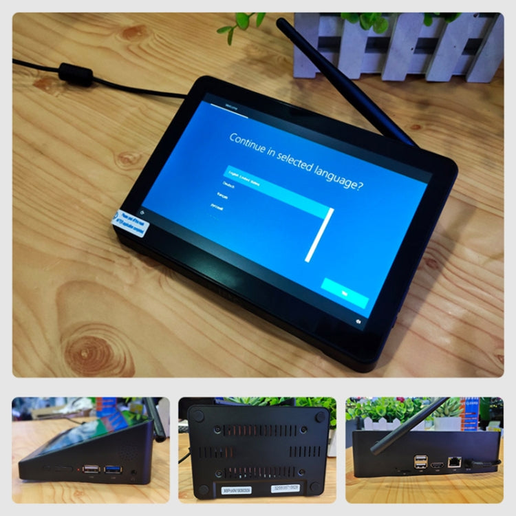 PiPo X9S 一體成型迷你電腦，9.0 吋，4GB+64GB，Windows 10 Intel Celeron J4105 四核心，美規插頭，4GB+64GB