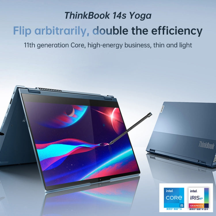 Windows 10 專業版，Intel Core i5-1135G7 四核心最高4.2GHz，支援WiFi 6、藍牙及HDMI，美規插頭（藍色），Yoga 1JCD Core i5