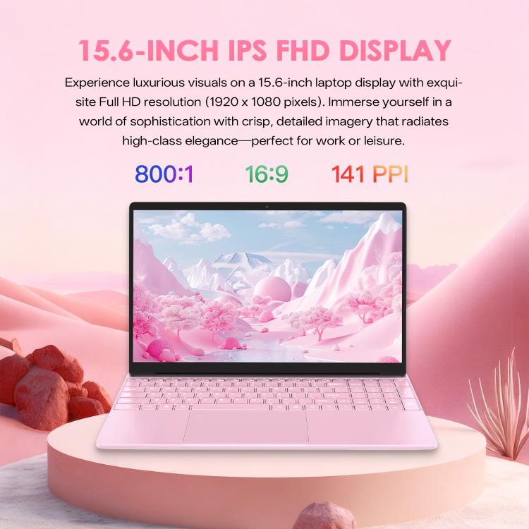 GXMO T152J 15.6吋筆記型電腦，無記憶體，Windows 11 專業版 Intel Celeron N5100 四核心，支援指紋解鎖，美規插頭，無記憶體，美規插頭