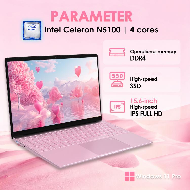 GXMO T152J 15.6 吋筆記型電腦，無記憶體，Windows 11 Pro Intel Celeron N5100 四核心，支援指紋解鎖，英規插頭，無記憶體，英規插頭
