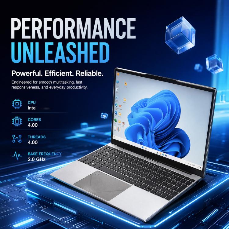 E157 15.6 inch Lightweight Laptop, 8GB+256GB, Windows 11 Intel Celeron N5095 Quad Core, US Plug, Intel N5095