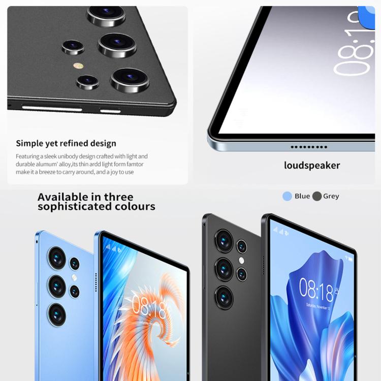 BDF H39 10.1 吋 4G LTE 平板電腦，6GB+128GB，Android 10 MTK6750 八核心，支援雙 SIM，英國插頭，8GB+256GB，英國插頭
