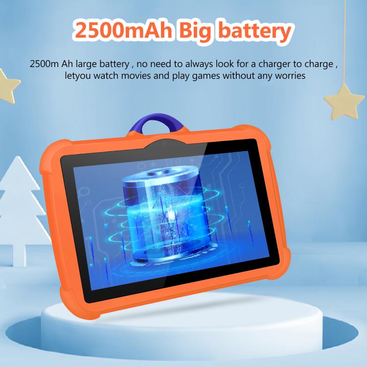 BDF C8 7 吋 WiFi 兒童平板電腦，1GB+16GB，Android 8.1 MTK6735 八核心 CPU，美規插頭，3GB+32GB