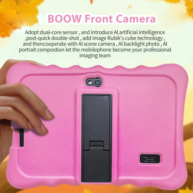 BDF T7 7 吋 WiFi 兒童平板電腦，附矽膠保護套，1GB+16GB，Android 8.1 MTK6735 四核心 CPU，美規插頭，3GB+32GB