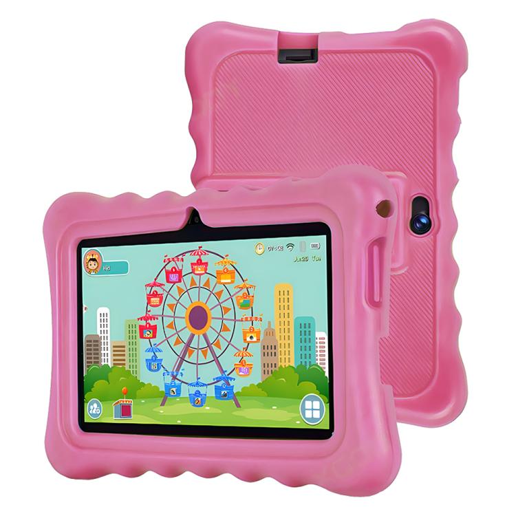 BDF T7 7 吋 WiFi 兒童平板電腦，附矽膠保護套，1GB+16GB，Android 8.1 MTK6735 四核心 CPU，美規插頭，3GB+32GB