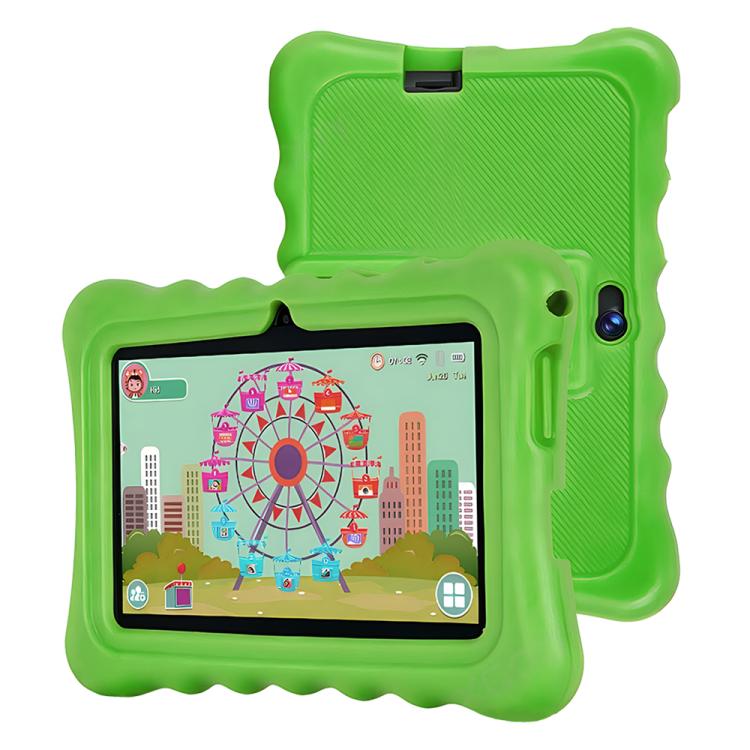 BDF T7 7 吋 WiFi 兒童平板電腦，附矽膠保護套，1GB+16GB，Android 8.1 MTK6735 四核心 CPU，美規插頭，3GB+32GB