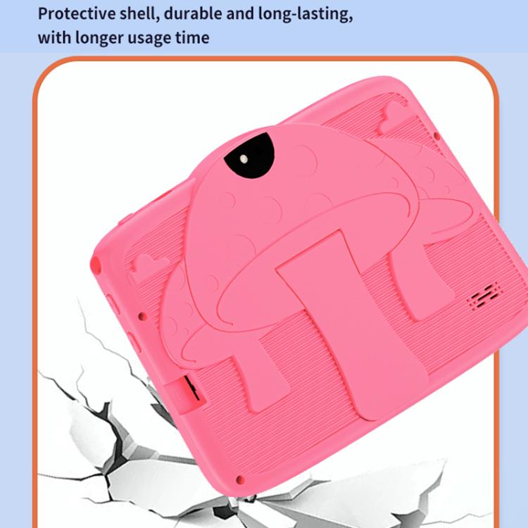 BDF 7 吋 WiFi 兒童平板電腦，附蘑菇矽膠保護套，2GB+32GB，Android 8.1 MTK6735 四核心處理器，美規插頭，4GB+64GB