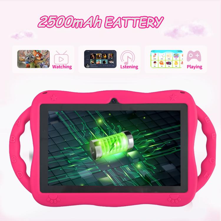BDF 7 吋 WiFi 兒童平板電腦，附長頸鹿矽膠保護套，1GB+16GB，Android 8.1 MTK6735 四核心處理器，美規插頭，3GB+32GB