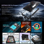 HOTWAV Tab R9 Pro IP68/IP69K 防摔平板，6GB+256GB，11 吋 Android 14 Unisoc T606 八核心 4G 網路，全球版含 Google Play，歐規插頭，Tab R9 Pro