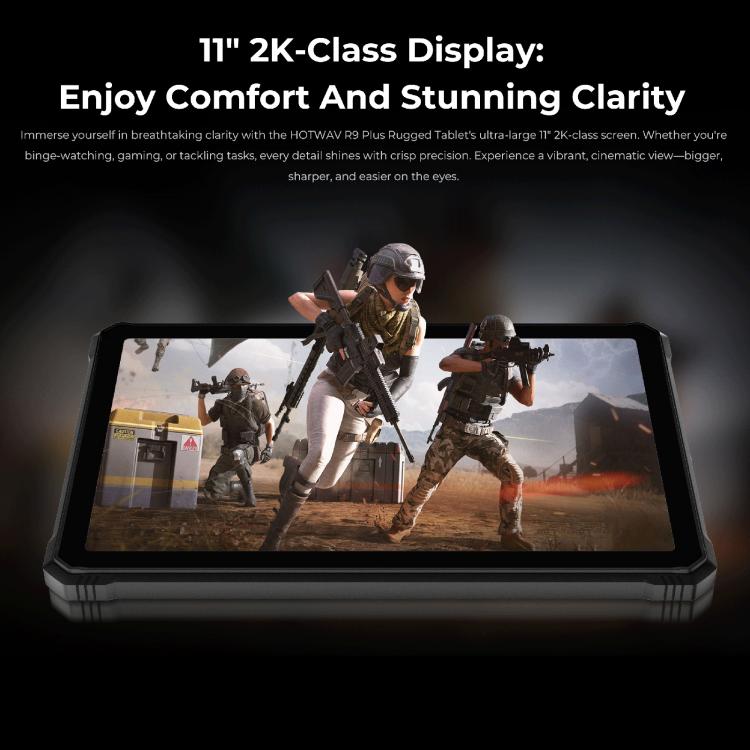 HOTWAV Tab R9 Plus IP68/IP69K 防護平板，8GB+512GB，11 吋 Android 14 Unisoc T7280 八核心 4G 網路，全球版含 Google Play，歐規插頭，Tab R9 Plus