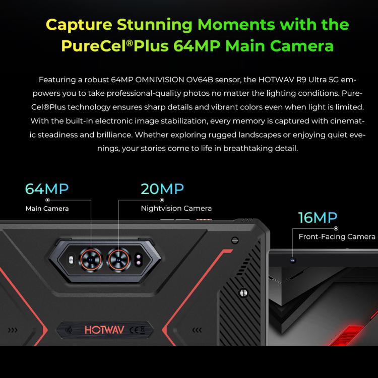 HOTWAV Tab R9 Ultra IP68/IP69K 防護平板，8GB+512GB，11 吋 Android 15 Unisoc T8200 八核心 5G 網路，全球版含 Google Play，歐規插頭，Tab R9 Ultra