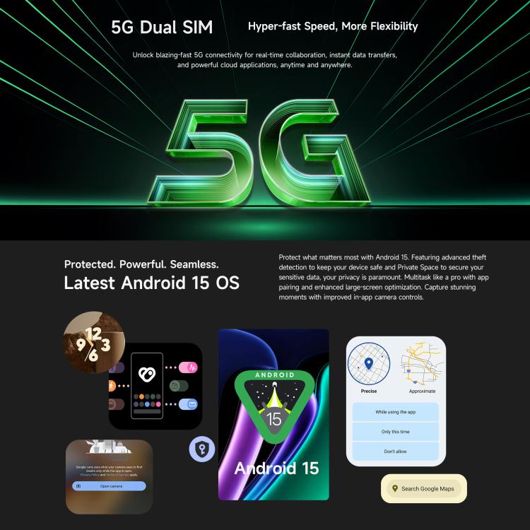 Ulefone Armor Pad 5 Pro 防護平板電腦，12GB+512GB，11 吋 Android 15 MediaTek 天璣 7400X 八核心 5G 網路，歐規插頭，Armor Pad 5 Pro