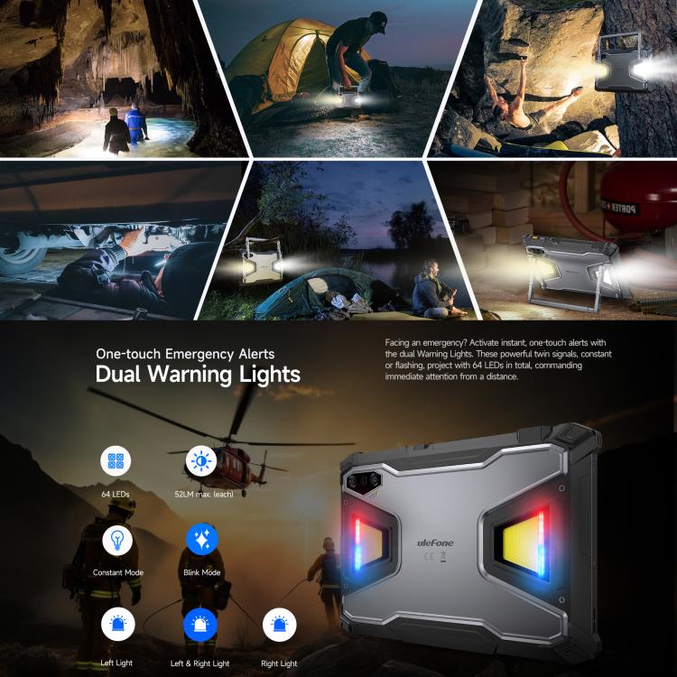Ulefone Armor Pad 5 Pro 防護平板電腦，12GB+512GB，11 吋 Android 15 MediaTek 天璣 7400X 八核心 5G 網路，歐規插頭，Armor Pad 5 Pro