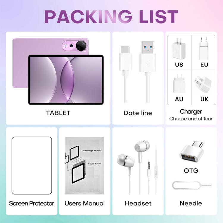 Pad 9 Ultra 10.1吋 3G 通話平板電腦，2GB+32GB，Android 10 MTK6737 四核心，美規插頭，美規插頭