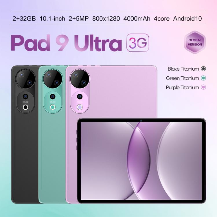 Pad 9 Ultra 10.1吋 3G 通話平板電腦，2GB+32GB，Android 10 MTK6737 四核心，美規插頭，美規插頭