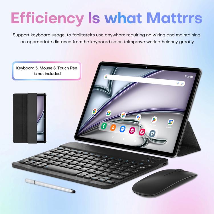 Pad 8 Pro 10.1 吋 4G LTE 平板電腦組合套裝，4GB+32GB，Android 10 MT6755 八核心，附鍵盤／滑鼠／皮套，美規插頭，美規插頭