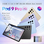 Pad 9 Pro 10.1 吋 4G LTE 平板電腦組合套裝，4GB+32GB，Android 10 MT6755 八核心，附鍵盤／滑鼠／皮套，美規插頭，美規插頭