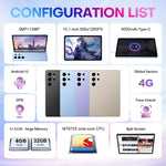Pad 9 Pro 10.1 吋 4G LTE 平板電腦組合套裝，4GB+32GB，Android 10 MT6755 八核心，附鍵盤／滑鼠／皮套，美規插頭，美規插頭