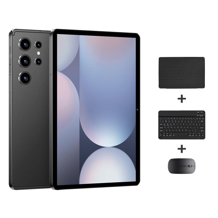 Pad 9 Pro 10.1 吋 4G LTE 平板電腦組合套裝，4GB+32GB，Android 10 MT6755 八核心，附鍵盤／滑鼠／皮套，歐規插頭，歐規插頭