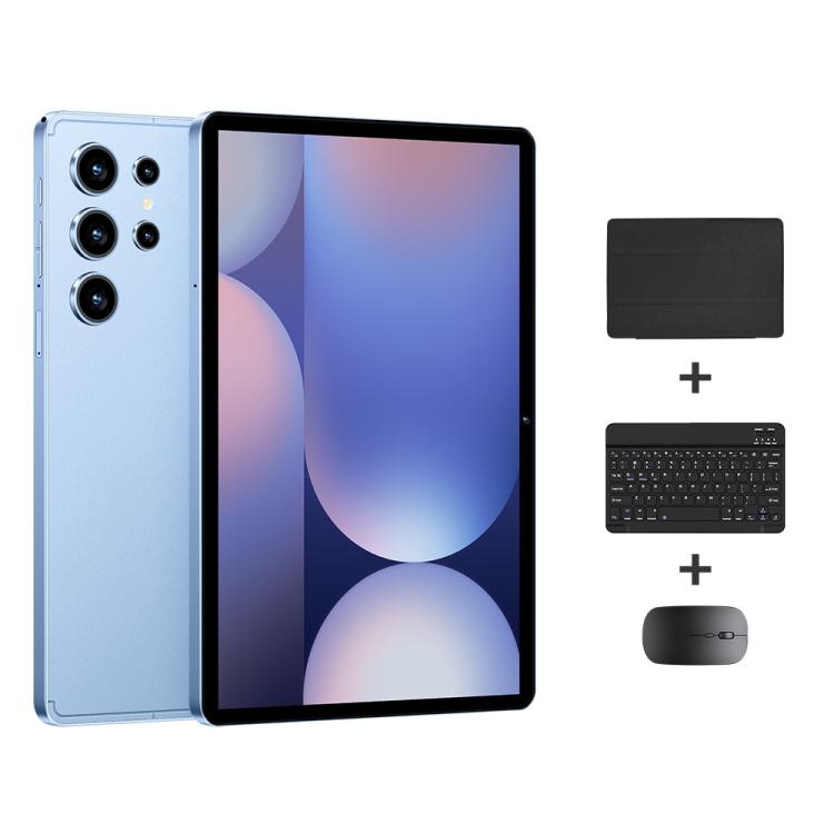 Pad 9 Pro 10.1 吋 4G LTE 平板電腦組合套裝，4GB+32GB，Android 10 MT6755 八核心，附鍵盤／滑鼠／皮套，歐規插頭，歐規插頭