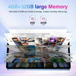 Pad 9 Pro 10.1 吋 4G LTE 平板電腦組合套裝，4GB+32GB，Android 10 MT6755 八核心，附鍵盤／滑鼠／皮套，歐規插頭，歐規插頭