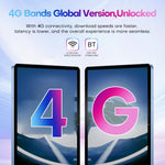 Pad 9 Pro 10.1 吋 4G LTE 平板電腦組合套裝，4GB+32GB，Android 10 MT6755 八核心，附鍵盤／滑鼠／皮套，英規插頭，英規插頭