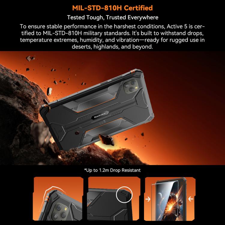 Blackview Active 5 4G 防護平板，8GB+128GB，8.68 吋 Android 14 Unisoc UMS9230E T615 八核心，全球版含 Google Play，Active 5