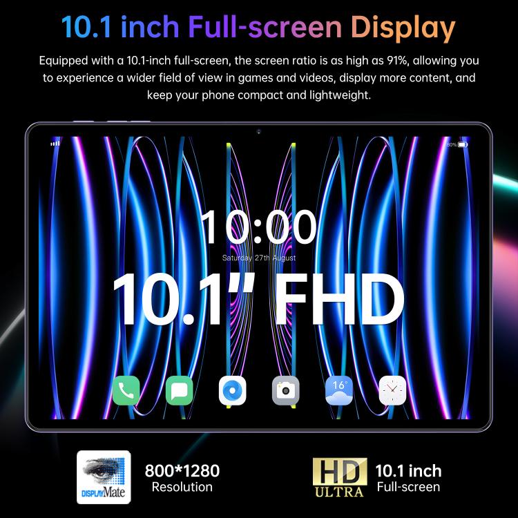 Pad 16 Pro 10.1 吋 4G LTE 平板電腦，4GB+32GB，Android 10 MTK6755 八核心，美規插頭，美規插頭
