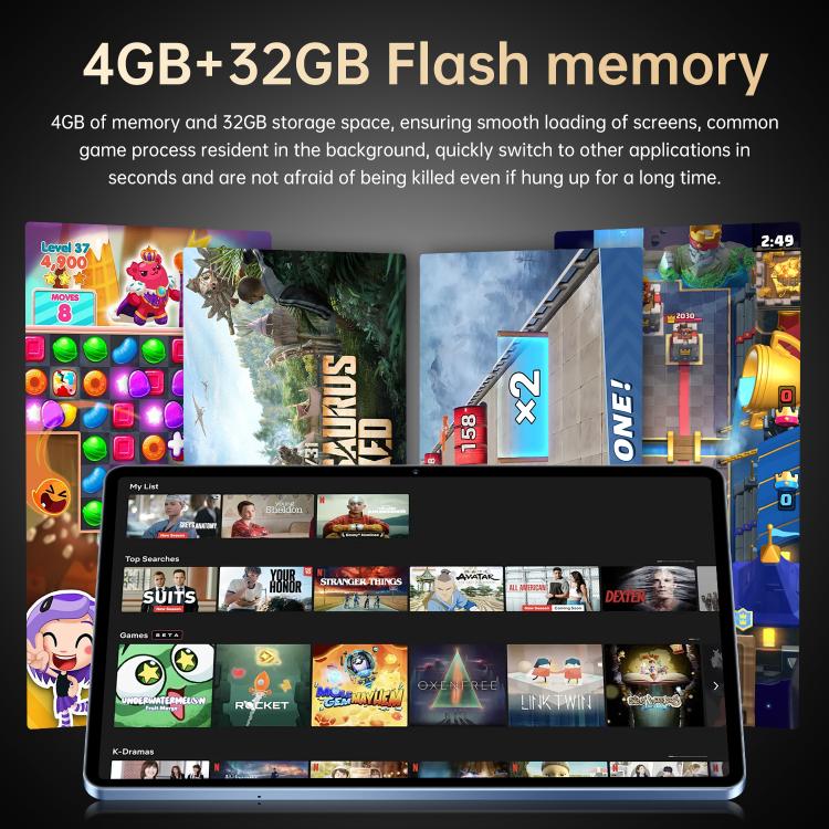 Pad 25 Ultra 10.1 吋 4G LTE 平板電腦，4GB+32GB，Android 10 MTK6755 八核心，歐規插頭，歐規插頭