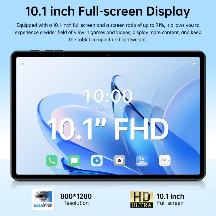 Pro 13 10.1 吋 4G LTE 平板電腦，4GB+32GB，Android 10 MTK6755 八核心，歐規插頭，歐規插頭