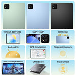 Pad 7 Pro 10.1 吋 4G LTE 平板電腦，4GB+32GB，Android 10 MTK6755 八核心，美規插頭，美規插頭
