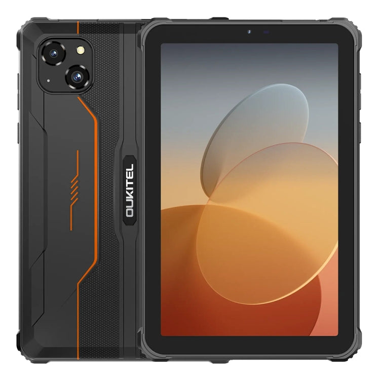 OUKITEL RT3 Pro 4G 網路 IP68/IP69K 防摔平板，4GB+128GB，8.0 吋 Android 14 MediaTek G81 八核心 支援雙 SIM，歐規插頭，RT3 Pro 4GB+128GB
