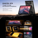 OUKITEL RT9 4G 網路 IP68/IP69K 防摔平板，6GB+256GB，11 吋 Android 14 Unisoc T606 八核心 支援雙 SIM，歐規插頭，RT9 6GB+256GB