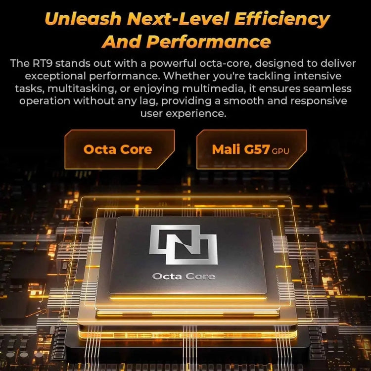 OUKITEL RT9 4G 網路 IP68/IP69K 防摔平板，6GB+256GB，11 吋 Android 14 Unisoc T606 八核心 支援雙 SIM，歐規插頭，RT9 6GB+256GB