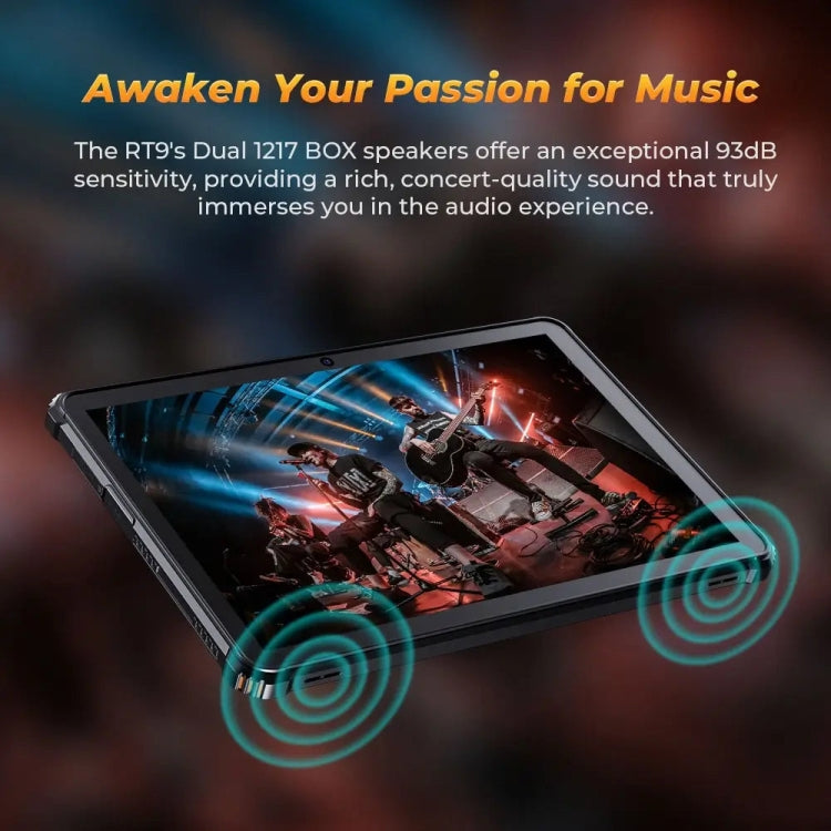 OUKITEL RT9 4G 網路 IP68/IP69K 防摔平板，6GB+256GB，11 吋 Android 14 Unisoc T606 八核心 支援雙 SIM，歐規插頭，RT9 6GB+256GB